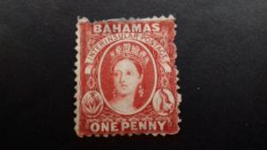 Bahamas Early Queen Victoria 1 Penny Used