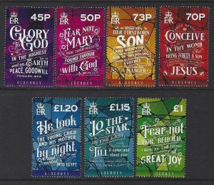 Alderney 2021 MNH Stamps Scott 715-721 Christmas Stained Glass
