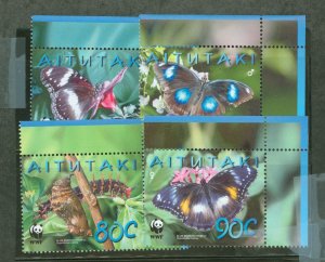 Aitutaki #539-542 Mint (NH) Single (Complete Set) (Wwf)