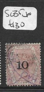 MALAYA STRAITS SETTLEMENTS (P0712B) QV 10C/30C  SG 35  VFU 