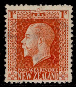 NEW ZEALAND GV SG430, 1s vermilion, FINE USED.