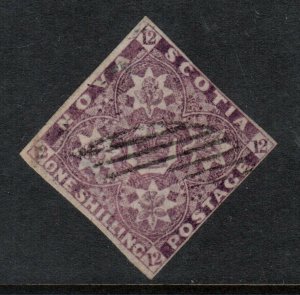 Nova Scotia #6 Used Fine Small Thin **With Certificate**