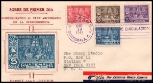 Guatemala C143-C146 Typed FDC