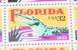1995 sheet Florida statehood Sc# 2950