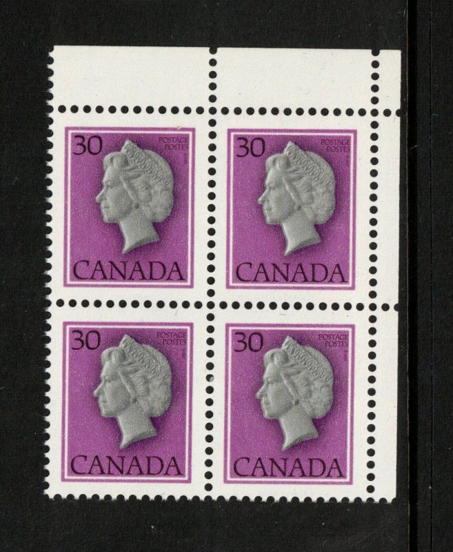 Canada #791T1 Very Fine Never Hinged Upper Right Untagged Block