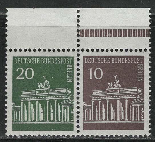 Germany Berlin Scott # 9N252, 9N251, mint nh, se-tenant, Mi # W41