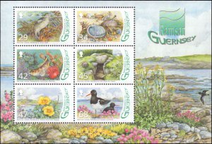Guernsey #912-917a, Complete Set(7), 2006, Animals, Birds, Flowers, Fish, NH