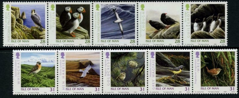 Isle of Man --2006 -Birds Strips  MNH Set  # 1141-1142