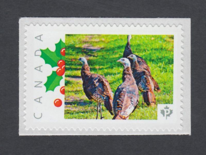 WILD TURKEY = bird = Unique Picture Postage stamp MNH Canada 2014 [pp9cb3/3]