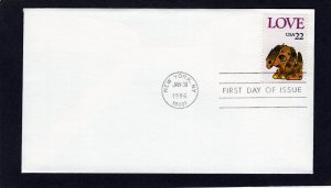 2202 LOVE, FDC no cachet