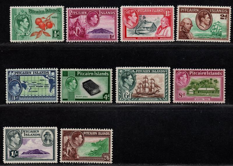 $Pitcairn Islands Sc#1-8 M/NH/VF, complete set, Cv. $75