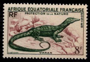 French Equatorial Africa  AEF Scott 188 MH* wildlife protection stamp 1955