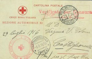 93228  - ITALY - Postal HISTORY - FELDPOST  - RED CROSS Motorized section 1916