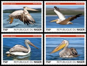 NIGER - 2015 - Pelicans - Perf 4v Set - Mint Never Hinged