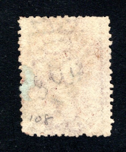 Ceylon #54,  F/VF, Used, Wmk. 1a, CV $80.00 ....  1290038