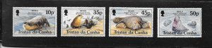 SEALS - TRISTAN da CUNHA #572-575  MNH