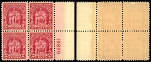 US Sc 680 MNH BLOCK of 4 w/Plate#- 1929 2¢ - Battle of Fallen Timbers -See Desc.