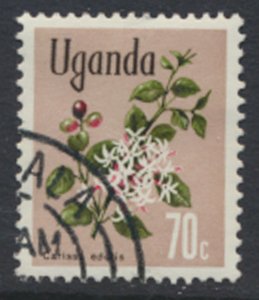 Uganda  SC# 139   SC# 123  Used  Flowers 1969   see scan