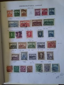 collection on pages Czechoslovakia 1918-36 CV $74