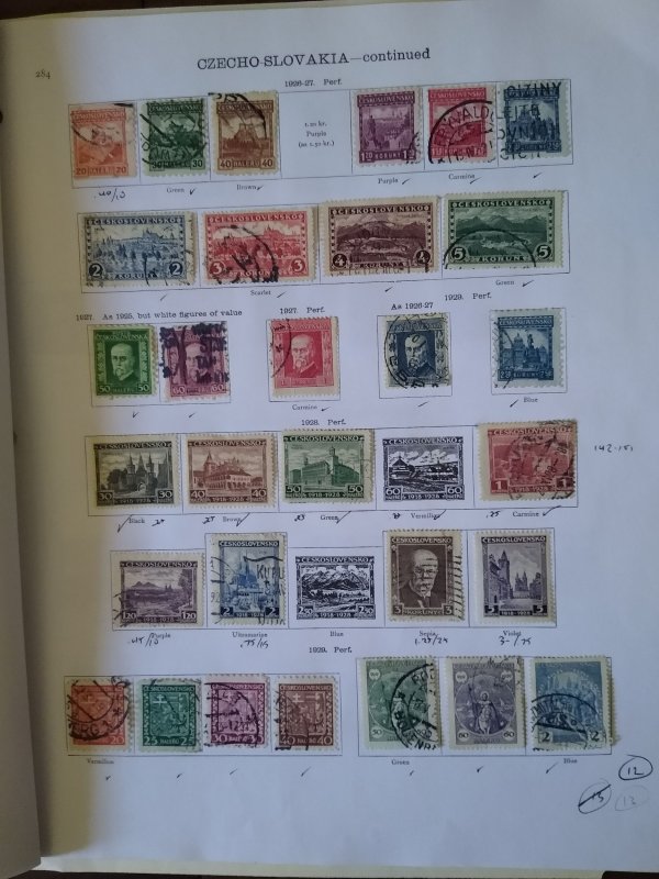 collection on pages Czechoslovakia 1918-36 CV $74