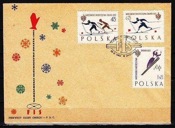 Poland, Scott cat. 1046a-1048a. World Skiing Championship. First Day Cover. ^