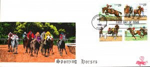 #2756-59 Sporting Horses B Line FDC