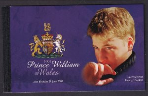 Guernsey 808u-808y Prince William Booklet MNH VF