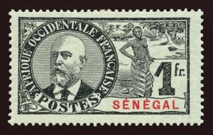 SENEGAL Scott #70 1906 Dr. Ballay, unused, HR, gum loss, disturbed gum