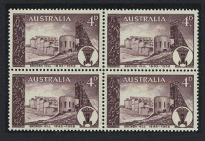 Australia Broken Hill Silver Mine Block of 4 1958 MNH SG#305