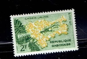 GABON SCOTT#156 1961 GOLDEN SHOWER TREE - MNH