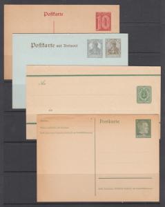 Germany Mi DP4, PZP2, S6 I, Ostland P1 mint. 1888-1941 Postal Stationery, 4 diff