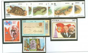 Cuba #2477/2564 Mint (NH) Single (Complete Set) (Flora) (Stamps On Stamps) (Wildlife)