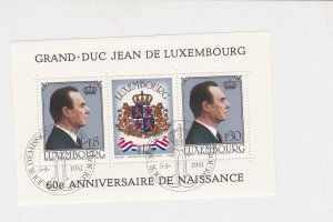 Luxembourg 1981 60th Anni. of Birth Grand-Duc Special Cancel Stamps Sheet R17804