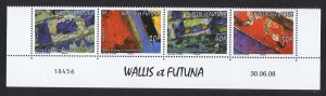 Wallis and Futuna Hulls of Traditional Canoes Bottom strip of 4v 2008 MNH