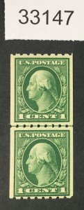 US STAMPS  #410 MINT OG NH LINE PAIR  LOT #33147