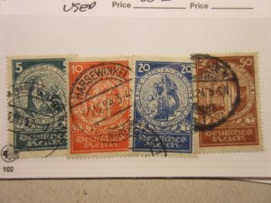 GERMANY Scott  B8-B11  USED  Lot-10*  Cat $80.25