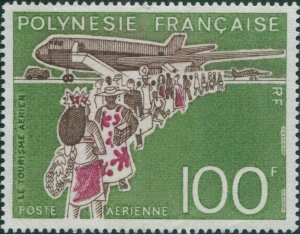 French Polynesia 1974 Sc#C114,SG196 100f Boeing 707 Airliner MNG 