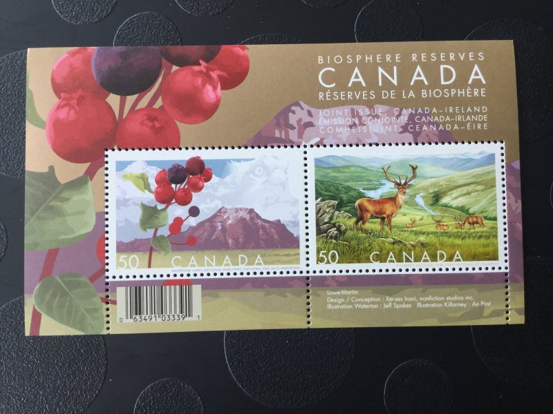 Canada Mint NH #2106b Biosphere reserves - souvenir sheet of 2, Nature