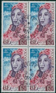 French Polynesia 1974 Sc#284,SG188 65f UPU Polynesian Woman block FU