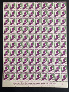 1952 19th Annual Crippled Children Easter Seal Sheet of 100 Stamps MNH