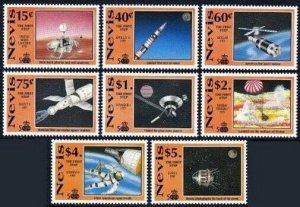 Nevis 654-661, MNH. Michel 585-593. Columbus-500. 1991. Space researches.