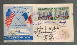 1939 Panama Line Maiden Voyage SS Panama Ship to USA with clippings