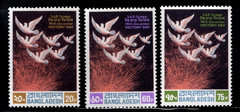 Bangladesh Scott 36-38 MNH** Victory Day stamp set