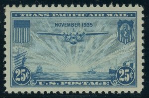 US Stamp #C20 TRANSPACIFIC AIRMAIL 25c, PSE Cert -Superb 98 - MOGH - SMQ $175.00