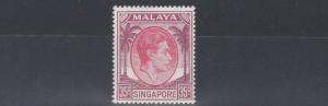 SINGAPORE  1948 - 52  S G 25A  35C  SCARLET & PURPLE    MH 