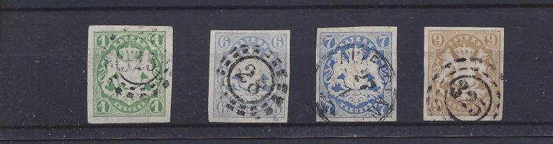 Germany (Bavaria), 15,17,19-20, Coat of Arms Single,**Used**