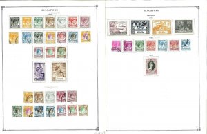 Singapore 1948-2007 MNH, LH in Mounts & Used Hinged on Scott Int. Pages