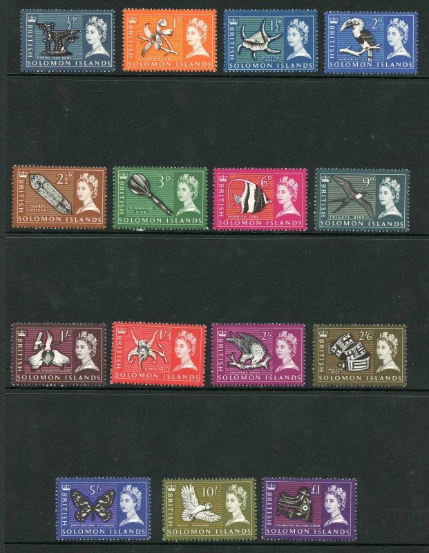 British Solomon Is SG112/26 1965 Set of 15 U/M Cat 55 pounds