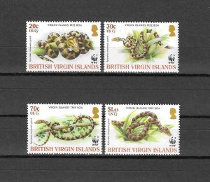 BRITISH VIRGIN ISLANDS 2005 WWF SG 1178/81 MNH