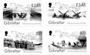 Gibraltar 2019 - 75th Anniversary of D Day Landings - Set of 4 stamps - MNH